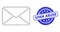 Rubber Spam Abuse Seal and Recursive Envelope Icon Composition