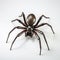 a rubber spider on white background