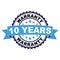 Rubber stamp with 10 years warranty concept