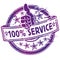 Rubber stamp 100% service