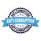 Rubber stamp with Anti corruption concept