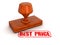 Rubber Stamp Best Price (clipping path included)