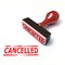 Rubber stamp cancelled 3d rendering