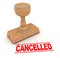 Rubber stamp - cancelled