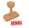 Rubber stamp - denied