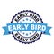 Rubber stamp with Early bird concept