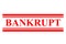 Rubber Stamp Effect : Bankrupt, isolated on white