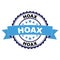 Rubber stamp with Hoax concept