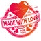 Rubber stamp made with love