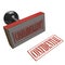 Rubber stamp with message of Confidential