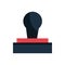 Rubber stamp office work business equipment icon