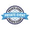 Rubber stamp with Private event concept