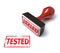 Rubber stamp tested 3d rendering