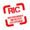 Rubber stamp with text citizens initiative referendums called RIC in French