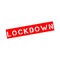 Rubber stamp with text lockdown