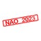 Rubber stamp with text NAO 2023 in France