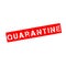 Rubber stamp with text quarantine