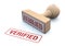 Rubber stamp-verified
