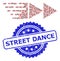 Rubber Street Dance Seal and Fractal Rewind Forward Icon Composition