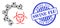 Rubber Swine Flu Stamp and Covid Biohazard Industry Mosaic Icon
