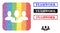 Rubber Teamwork Badge and Dot Mosaic Boss Group Subtracted Icon for LGBT