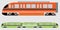 Rubber tyred light rail train vector