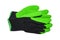 Rubberized work gloves on a white background.Latex-coated work gloves.Work gloves with anti-slip coating.
