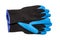 Rubberized work gloves on a white background.Latex-coated work gloves.Work gloves with anti-slip coating.