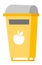 Rubbish bin for food waste vector illustration.