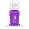 Rubbish Container For Glass Waste Icon Recycle Sorting Garbage Concept Logo