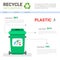 Rubbish Container For Plastic Waste Infographic Banner Recycle Sorting Garbage Concept