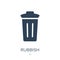 rubbish icon in trendy design style. rubbish icon isolated on white background. rubbish vector icon simple and modern flat symbol