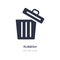 rubbish icon on white background. Simple element illustration from UI concept