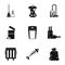 Rubbish icons set, simple style