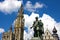 Rubens statue and the Antwerp Cathedral