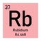 Rubidium chemical symbol