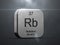 Rubidium element from the periodic table