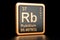 Rubidium Rb chemical element. 3D rendering