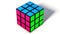 Rubik cube animation on the white background
