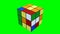 Rubik cube being solved