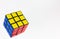 Rubik cube bright colors.