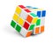 Rubik`s colorful cube on the white background