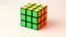 Rubik\'s cube on white