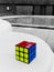 Rubiks Cube Puzzle Colorless from swimming pool