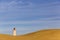 Rubjerg Knude lighthouse buried in sands on the coast of the North Sea