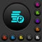 Ruble coins dark push buttons with color icons