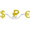 Ruble dollar euro