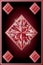 Ruby diamonds poker card, vector