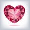 Ruby heart-shaped