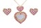 Ruby heart shaped Jewelry set